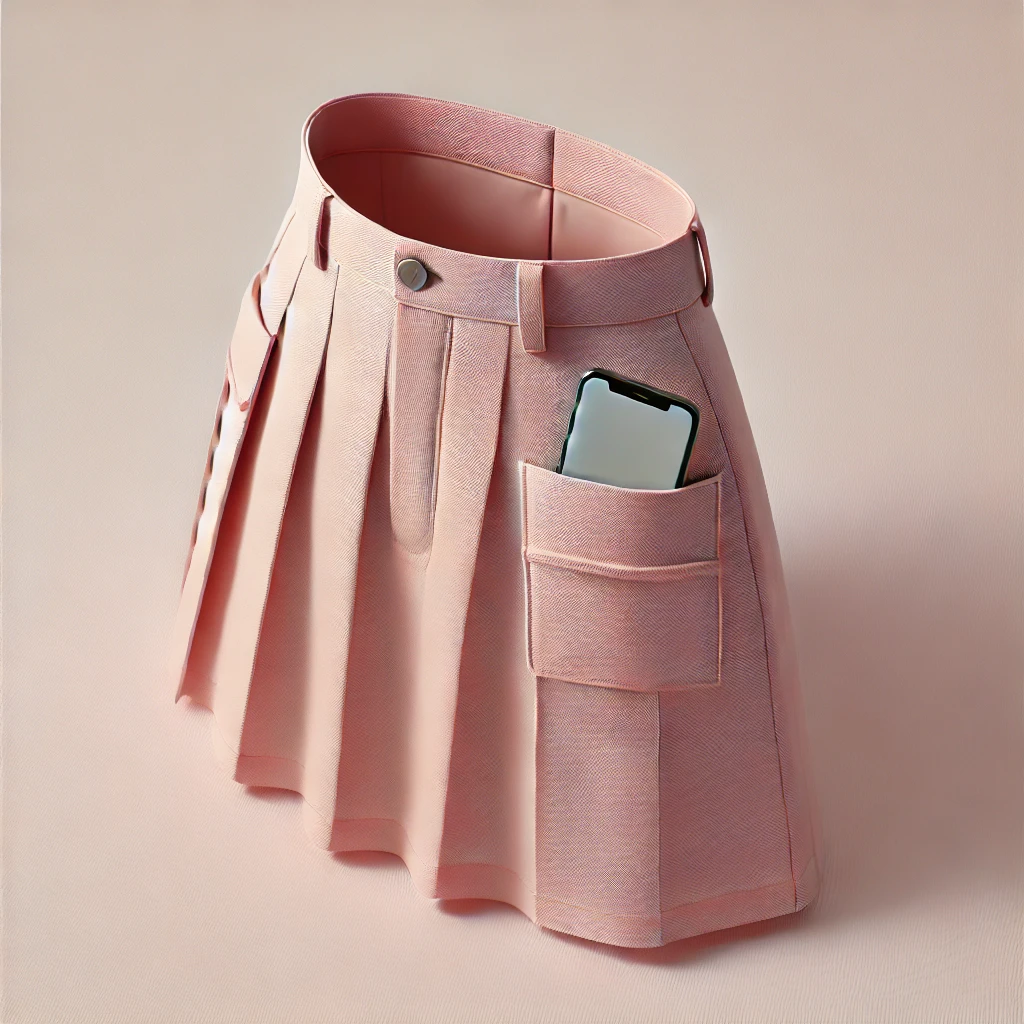Pink Skirt With Pockets